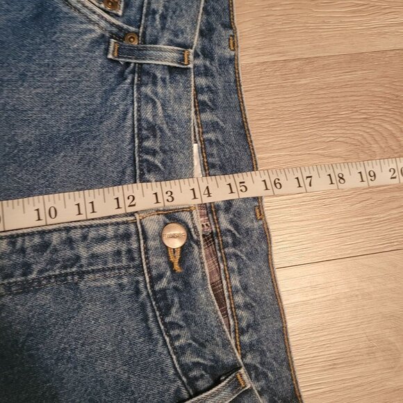 Vtg Carhartt Relaxed Fit Jeans Plaid Fully Lined Tag 42x32 Measures 40x32 - Picture 8 of 11